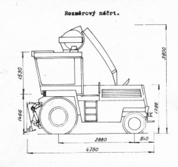 Rozměrový náčrt modelu SPS-35.