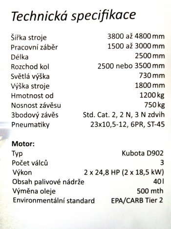 Technická specifikace robotu Agrointelli Robotti 