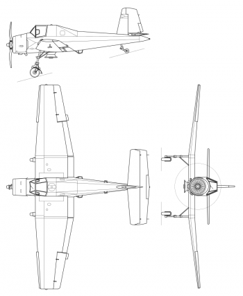 Konstrukce letounu LET Z-37 Čmelák.