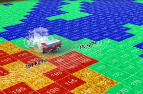 Nesené rozmetadlo Kverneland ExactaTLX GEOSPREAD® s funkcí MULTIRATE pro variabilní dávkování v sekcích