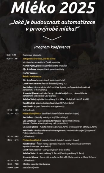 Program konference Mléko 2025