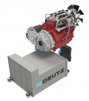 U hybridní varianty spolupracuje dieselový motor TCD 2.2 o výkonu 55 kW s 20kW elektromotorem