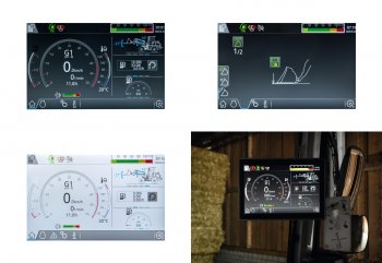  Unikátním prvkem v této třídě výbavy je monitor s nastavitelnou výškou. Všechny důležité parametry stroje jsou zobrazeny na 9palcovém dotykovém displeji