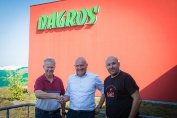 Ing. Zdeněk Šilar- jednatel společnosti Dagros, Arnoud de Boer- obchodní manažer Agrifac pro Evropu, Ing. Jiří Šach- jednatel společnosti Dagros (zleva)