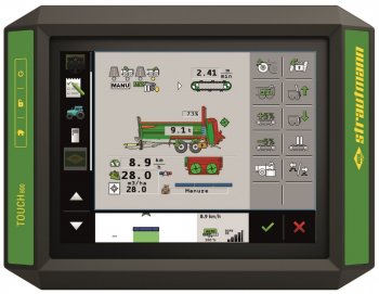 Nový dotykový ISOBUS ovládací panel pro univerzální rozmetadla Strautmann