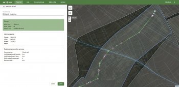 Tvorba a editace navigační křivky podle údajů z mapových podkladů. Zdroj foto - tisková zpráva AGRI-PRECISION