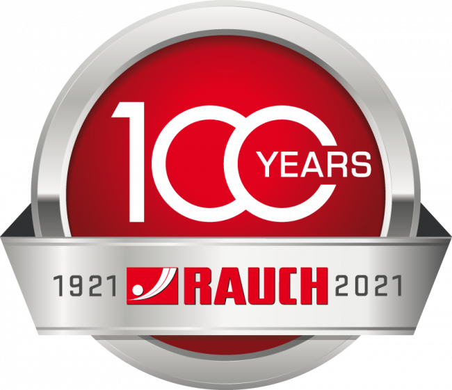 Logo Rauch ke 100. výročí od založení firmy.
