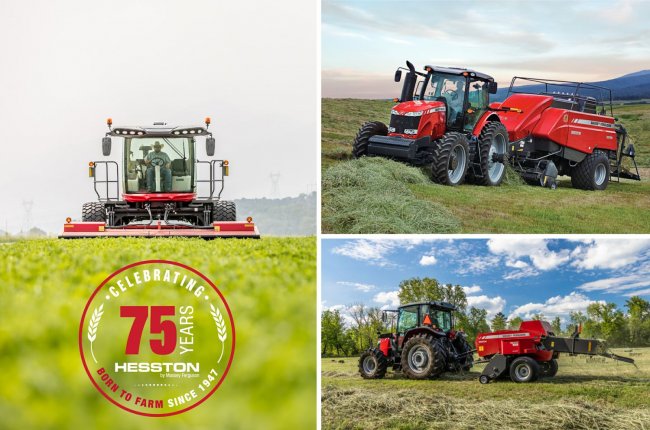 Současná produkce společnosti Hesston by Massey Ferguson.