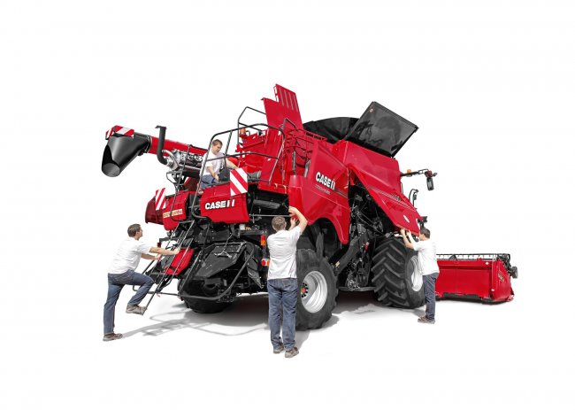 Stačí velice málo času na celkovou přípravu sklízecí mlátičky Case IH Axial-Flow®  před sklizní.