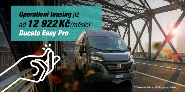 Výhodný operativní leasing na dodávky Fiat Ducato 