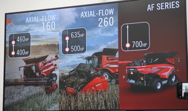 Přehled modelových řad kombajnů Case IH Axial-Flow® od roku 2025.