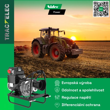 Technické parametry generátorů TRACTELEC naleznete v PDF dostupném po kliknutí na obrázek či načtením QR kódu.