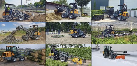 Díky více než 700 různým přídavným zařízením lze stroje GIANT proměnit z nakladače například na zametač, rozdružovací stroj, sekačku na trávu, manipulátor na balíky, sněhový pluh, bagr nebo vysokozdvižný vozík.