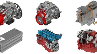Koláž motorů a elektrických pohonů DEUTZ