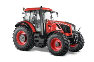 Červený traktor Zetor Crystal 170 HD na bílém pozadí