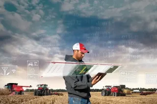 Obrazovka portálu My Case IH s pracovníkem
