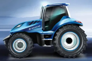 Vizualizace modrého konceptu traktoru New Holland