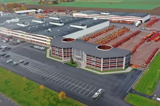 Výrobní závod Väderstad z ptačí perspektivy