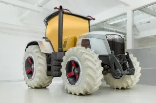 Koncept traktoru Massey Ferguson Next ve výstavní hale