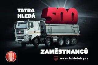 Grafika náborové kampaně Tatra hledá 500 zaměstnanců