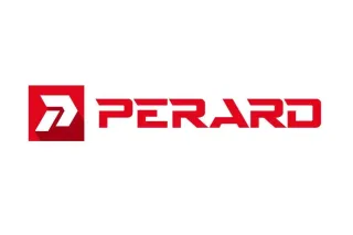 Červené logo PERARD na bílém pozadí