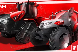 Traktory Case IH a Steyr na grafickém snímku s oceněním iF Design Award