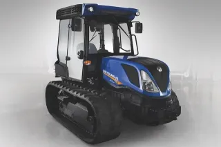 Modrý pásový traktor New Holland TK4