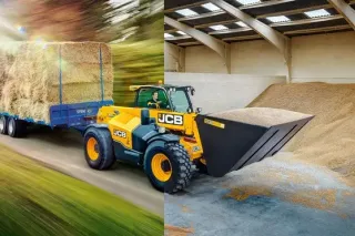 Teleskopický manipulátor JCB s čelní lopatou