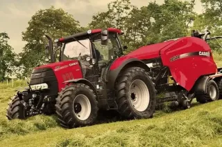 Traktor Case IH Puma s lisem na poli