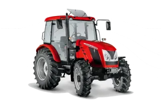 Červený traktor Zetor Major na šedém pozadí