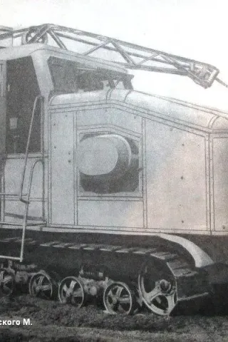 Sovětský traktor na elektřinu.