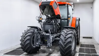 Traktor Zetor při testování v klimatické komoře