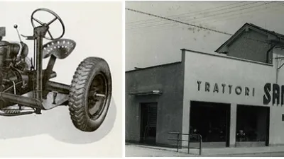 Historický traktor Cassani se vznětovým motorem