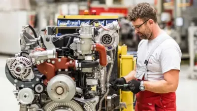 Motor Deutz v montážní hale