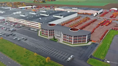 Výrobní závod Väderstad z ptačí perspektivy