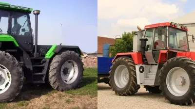 Konkurenti MB-tracu. Vlevo KHD Intrac a vpravo Schlüter Eurotrac. Zdroj foto - tisková zpráva Deutz-Fahr a Schlüter