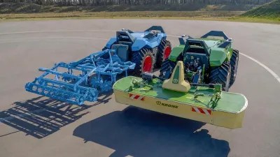 Autonomní zemědělský stroj vyvíjený firmami Krone a Lemken