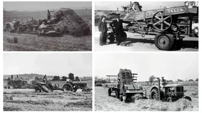 První technologie lisování pícnin vznikly na přelomu 20. století – tehdy byly zavedeny první stacionární lisy.