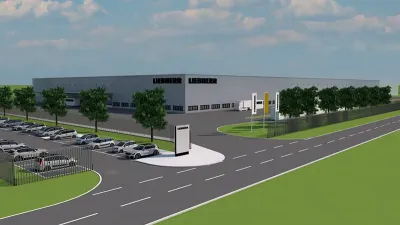 Vizualizace nového výrobního závodu Liebherr