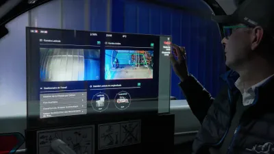 Průhledný displej OLED.