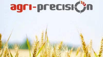 Logo Agri-Precision nad klasy obilí.