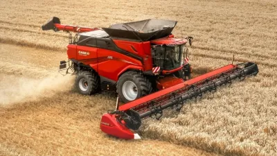 Sklízecí mlátička Case IH na poli