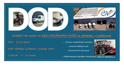 Pozvánka BV Technika na den otevřených dveří