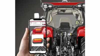 Mobilní aplikace pro vyhledávání dílů před traktorem Case IH