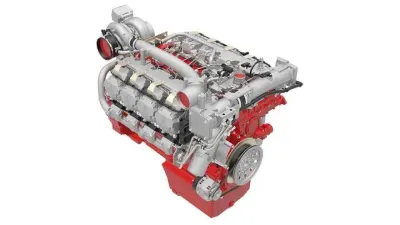 Motor Deutz na bílém pozadí
