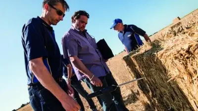 Lis New Holland BigBaler Plus při práci