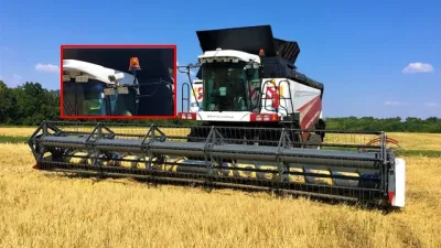 Autonomní sklízecí mlátička vychází z modelu Rostselmash RSM 181 Torum