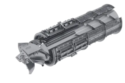 Rotor je poháněn  planetovou plynule regulovatelnou převodovkou s hydraulickým ovládáním. Hydromechanické zařízení slučuje vlastnosti dvou ovládaní: plynulé a přesné ovládání otáček, převodovka bez řemenových převodů.