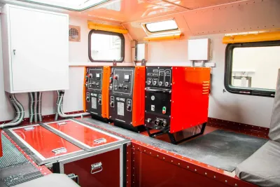 Nevšední pohled na traktor Kirovec K-701 se servisní nástavbou