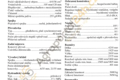 Technická data a ceny traktorů Zetor z 90. let minulého století